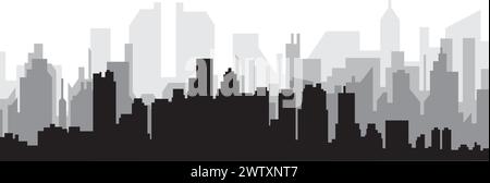 Cityscape skyline panorama of BOSTON, UNITED STATES Stock Vector
