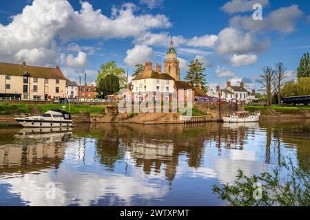 The Pepperpot and town on the River Severn, Upton upon Severn ...