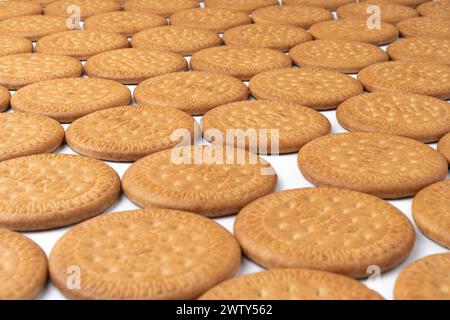Maria biscuits on white background  Stock Photo