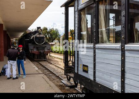 The old steam train of Da Lat in Vietnam Stock Photo