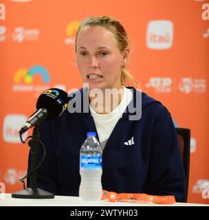 Miami Gardens, USA. 19th Mar, 2024. MIAMI GARDENS, FLORIDA - MARCH 19: Paula Badosa (Spain) press conference after her match during the 2024 Miami Open presented by Itaú women's singles match at Hard Rock Stadium on March 19, 2024 in Miami Gardens, Florida. (Photo by JL/Sipa USA) Credit: Sipa USA/Alamy Live News Stock Photo