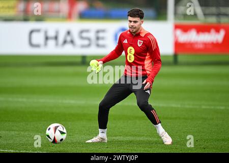 Neco Williams of Wales during the Wales open training session at Vale Resort Training complex, Hensol, United Kingdom. 20th Mar, 2024. (Photo by Craig Thomas/News Images) in, on 3/20/2024. (Photo by Craig Thomas/News Images/Sipa USA) Credit: Sipa USA/Alamy Live News Stock Photo