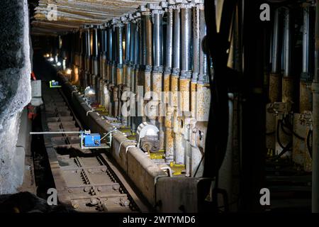 Advanced modern machinery in coal mine Stock Photo