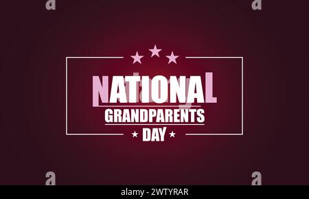 National Grandparents Day with text illustration design Stock Vector