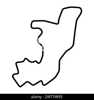 Republic of the Congo country thick black outline silhouette ...