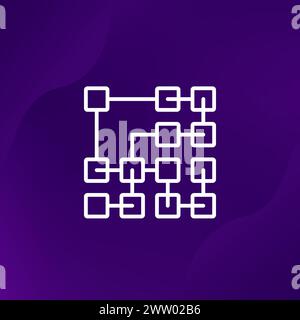 cluster line icon for web Stock Vector