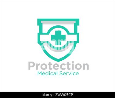 shield health protection logo designs for health care logo Stock Vector
