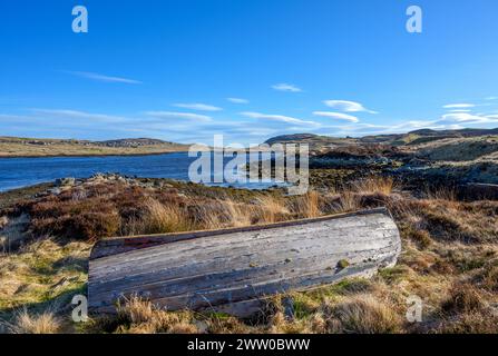 View over Loch Eiresort on the Isle of Lewis, Outer Hebrides, Scotland, UK Stock Photo