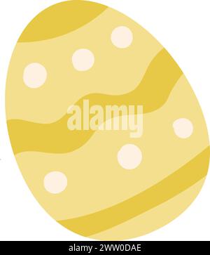 Patterned egg icon. Easter symbol. Spring holiday decoration Stock Vector
