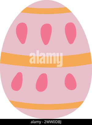 Easter egg. Cute pastel decorative holiday icon Stock Vector