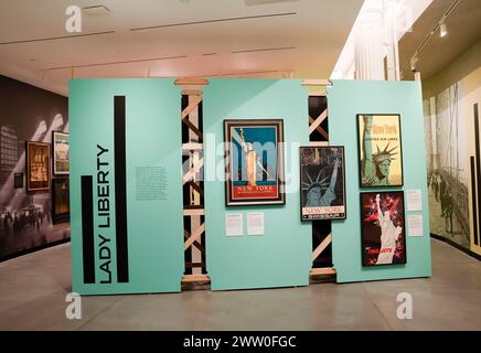 New York, United States. 20th Mar, 2024. Items are on display at a press preview for new Poster House spring exhibitions, 'Wonder City of the World: New York City Travel Posters' and 'The Anatomy of a Movie Poster: The Work of Dawn Baillie' in New York City on Wednesday, March 20, 2024. Photo by John Angelillo/UPI Credit: UPI/Alamy Live News Stock Photo