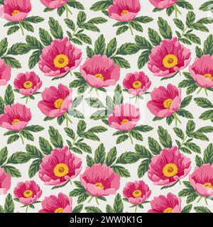 Flower pattern with leaves. Floral bouquets flower compositions. Floral pattern. Stock Vector