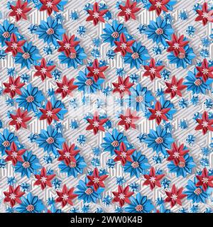 Flower pattern with leaves. Floral bouquets flower compositions. Floral pattern. Stock Vector
