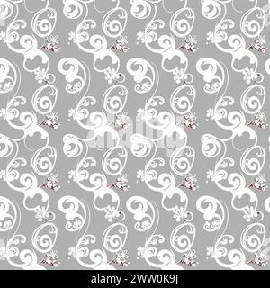 Flower pattern with leaves. Floral bouquets flower compositions. Floral pattern. Stock Vector