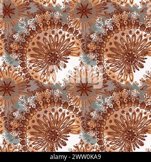 Flower pattern with leaves. Floral bouquets flower compositions. Floral pattern. Stock Vector