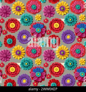 Flower pattern with leaves. Floral bouquets flower compositions. Floral pattern. Stock Vector
