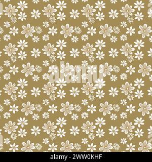 Flower pattern with leaves. Floral bouquets flower compositions. Floral pattern. Stock Vector