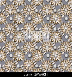 Flower pattern with leaves. Floral bouquets flower compositions. Floral pattern. Stock Vector