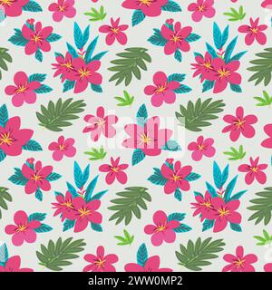 Flower pattern with leaves. Floral bouquets flower compositions. Floral pattern. Stock Vector