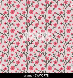 Flower pattern with leaves. Floral bouquets flower compositions. Floral pattern. Stock Vector