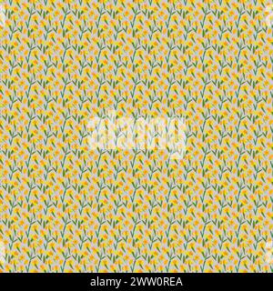 Flower pattern with leaves. Floral bouquets flower compositions. Floral pattern. Stock Vector