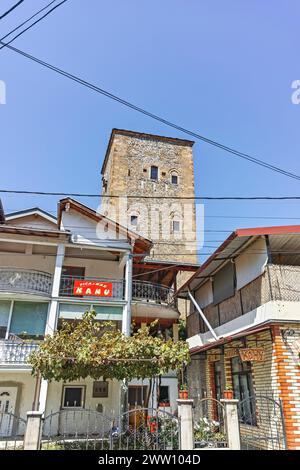 KRATOVO, MACEDONIA - JULY 21, 2018: Panorama of center of town of Kratovo, North Macedonia Stock Photo