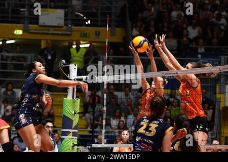 Asti, Italia. 20th Mar, 2024. Chieri Volley's Avery Skinner during the CEV Volleyball Cup return final match between Reale Mutua Fenera Chieri '76 and Viteos Neuchatel UC at Pala Gianni Asti, Wednesday, March 20, 2024. Sport - Volleyball (Photo by Alberto Gandolfo/LaPresse) Credit: LaPresse/Alamy Live News Stock Photo