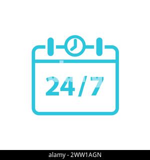 Every second, minute, hour, daw, weekm yearicon. From blue icon set. Stock Vector