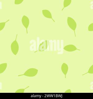Eco Oregano herb seamless pattern. Green background. Stock Vector