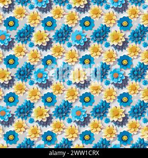 Flower pattern with leaves. Floral bouquets flower compositions. Floral pattern. Stock Vector