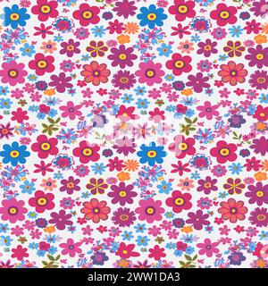 Flower pattern with leaves. Floral bouquets flower compositions. Floral pattern. Stock Vector