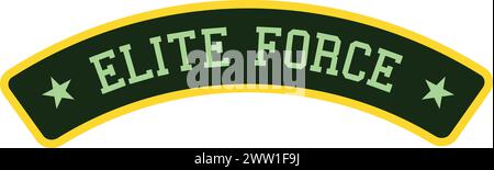 Elite force badge. Military tag. Army patch Stock Vector