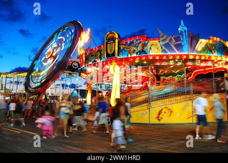 Amusement Park Rides at Seaside Heights New Jersey Shore Stock Photo