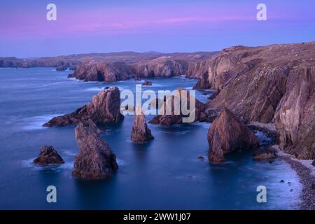 Mangersta Sea Stacks, Isle of Lewis and Harris, Outer Hebrides, Scotland. Stock Photo