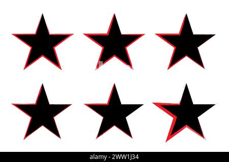 Star icon vintage retro style grunge texture distressed symbol paint brush vector. Stock Vector