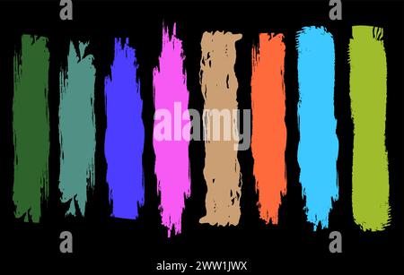 Hand painted grunge brushes dirty artistic brush strokes vector. Stock Vector