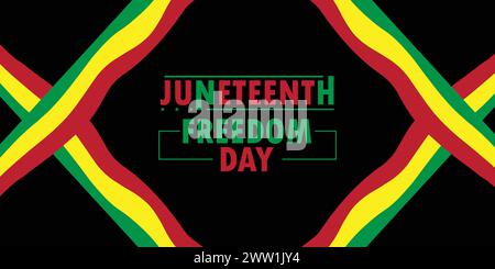 You can download Juneteenth Freedom Day banners and Templates Use on your smartphone, tablet, or computer Stock Vector