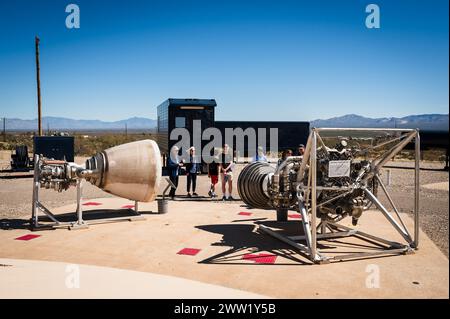 The Titan Missile Museum, which houses a decommission Titan II nuclear ICBM missile. Rocket engines.  South of Tucson Arizona, USA. Stock Photo