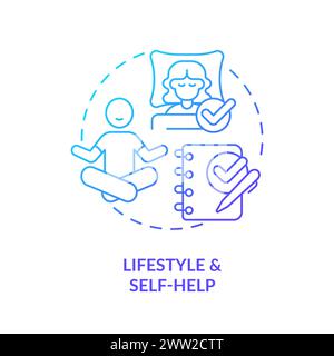 Healthcare lifestyle blue gradient concept icon Stock Vector