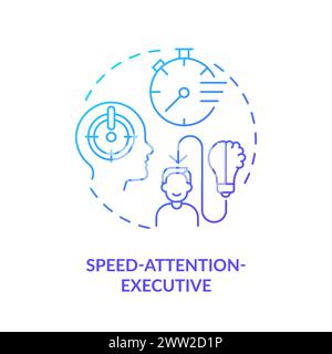 Speed-attention-executive blue gradient concept icon Stock Vector