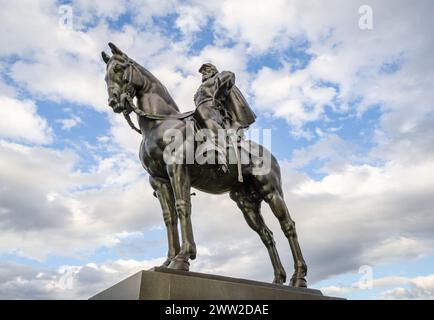 Thomas Jonathan 'Stonewall' Jackson Statue at Manassas National Battlefield Park located in Prince William County, Virginia, USA Stock Photo