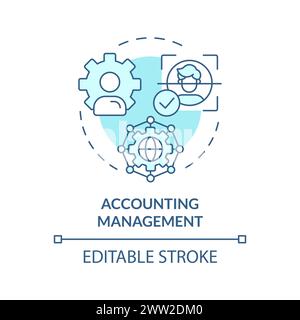 Accounting management soft blue concept icon Stock Vector