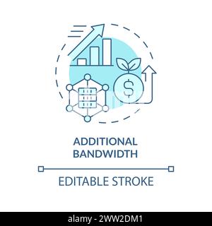 Internet bandwidth soft blue concept icon Stock Vector