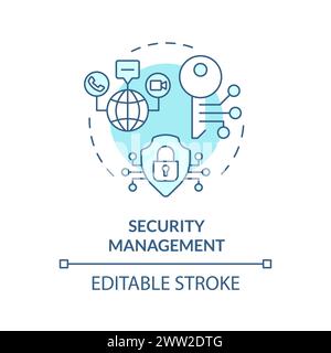 Security management soft blue concept icon Stock Vector