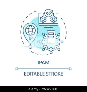 Ip management soft blue concept icon Stock Vector