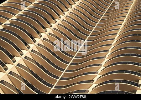 curved modern building structure background with nobody, abstract background Stock Photo