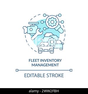 Fleet inventory management soft blue concept icon Stock Vector