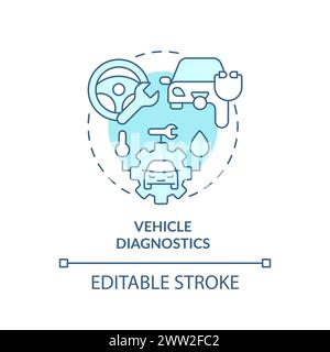Vehicle diagnostics soft blue concept icon Stock Vector