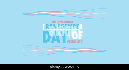 You can download international transgender day of Visibility Banners and Templates on your smartphone, tablet, or computer Stock Vector