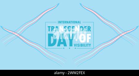 You can download international transgender day of Visibility Banners and Templates on your smartphone, tablet, or computer Stock Vector